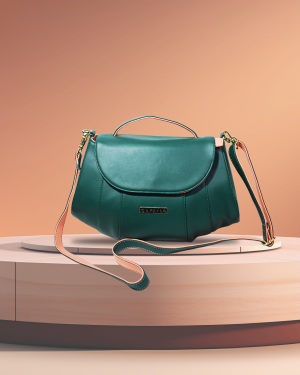 Helen Bag – Green and peach