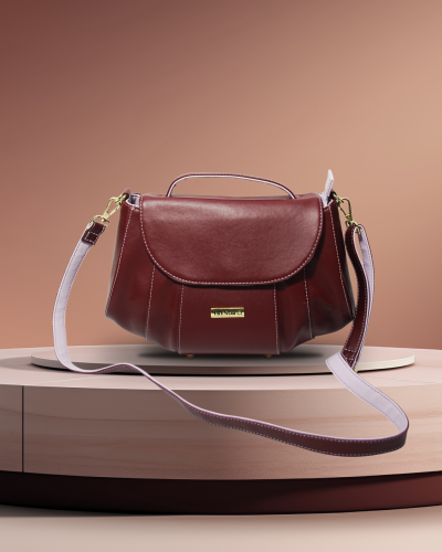 Helen Bag -Maroon and Lavender