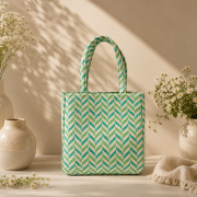 Flamingo- Pistachio Chevron