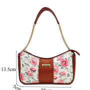 Visalia Hobo Medium – Gray Pink flower