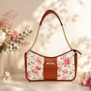 Visalia Hobo Medium – Gray Pink flower